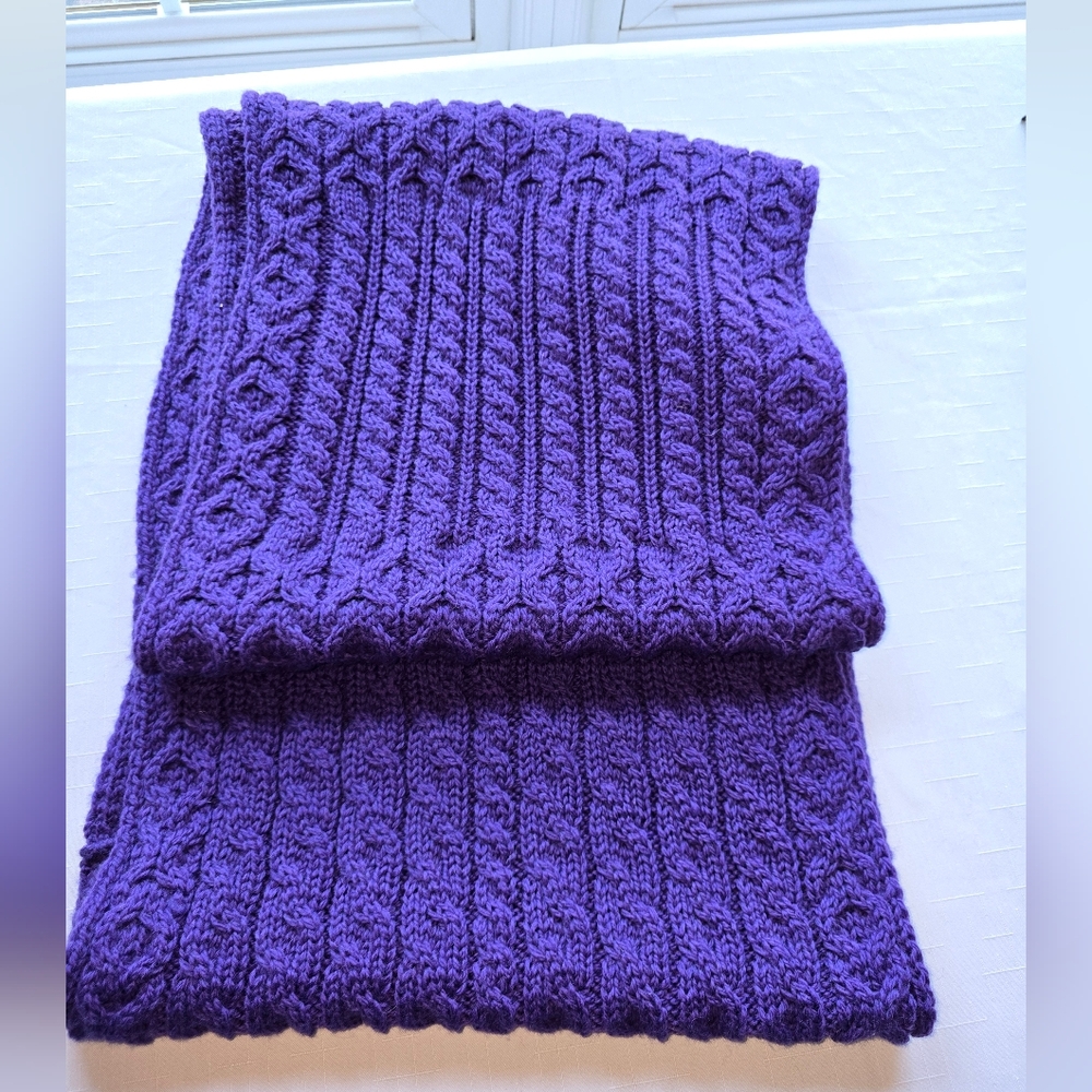 Grape Color Cable Knit Infinity Scarf Ireland Boho Scandigirl